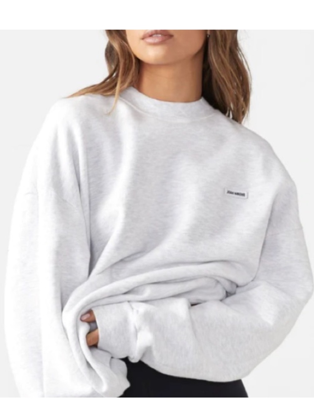 Joah Brown Women’s Crewneck Sweatshirt, light heather grey - Picture 2 of 11